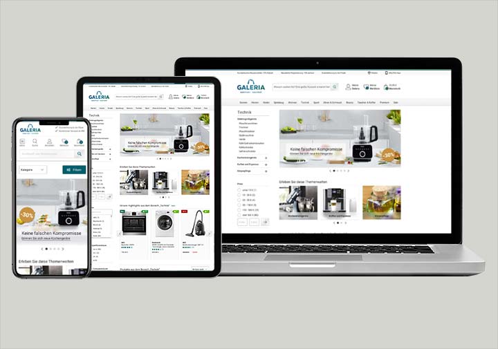 In diesem Projekt optimierte ich den Einstieg in die Produktkategorieseiten bei Galeria.de. Personalisierte Produkteanzeigen sowie smarte Produktfilter ermöglicht dem Kunden einen schnelleren Einstieg sowie das Erreichen der Produktdetailseite.